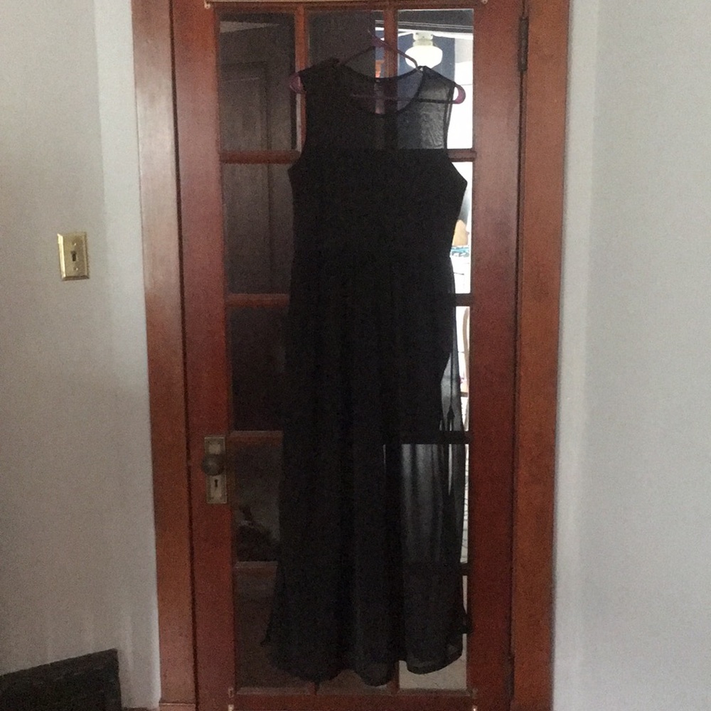 Black maxi dress